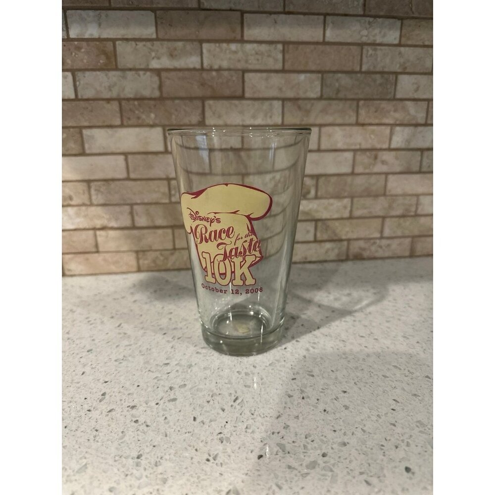 2009 Run Disney Race for the Taste 10k and 3k Race Drinking Glass WDW